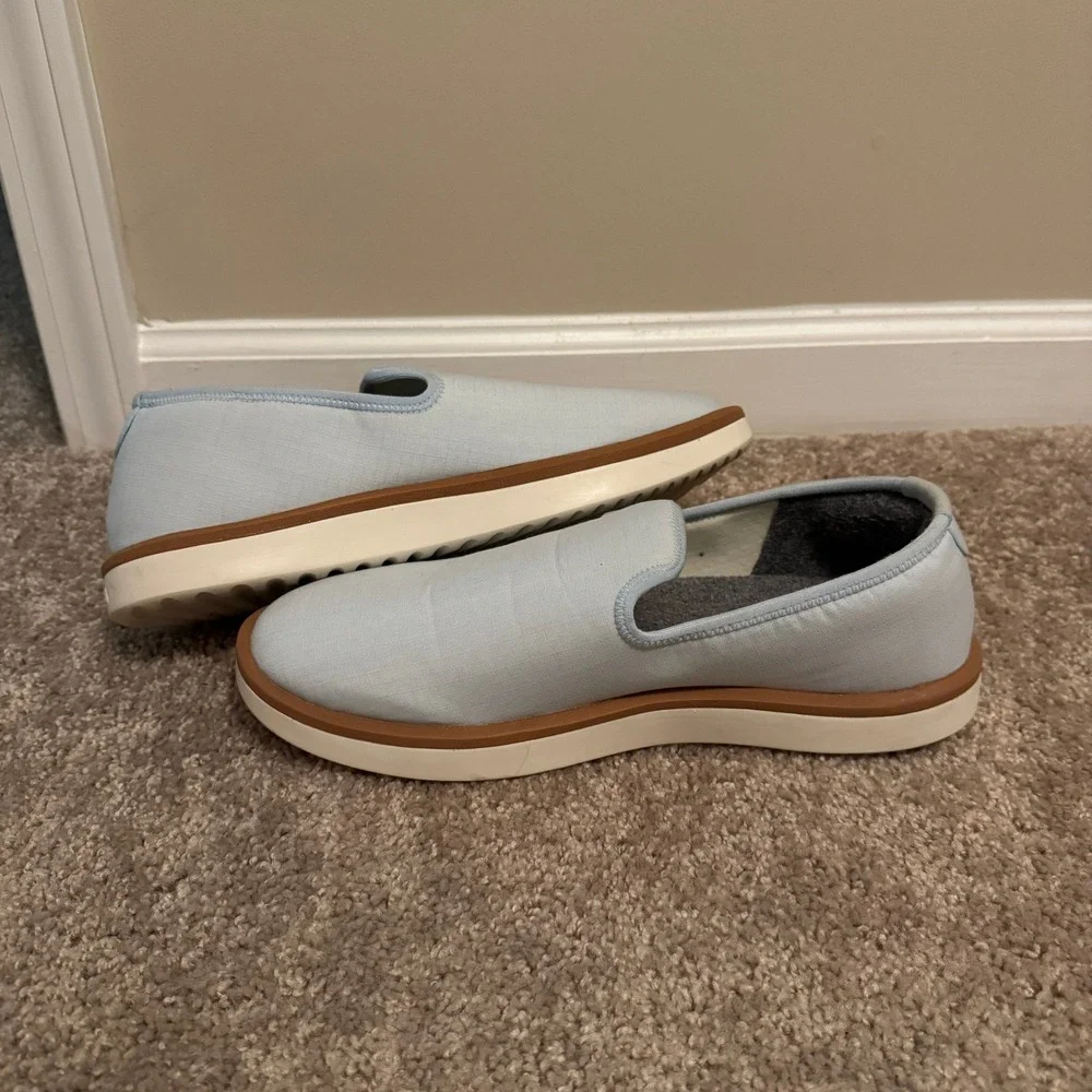 Allbirds Wool Lounger Light Blue Slip On Sneakers Mens 11 WLM11 Low Top Shoes